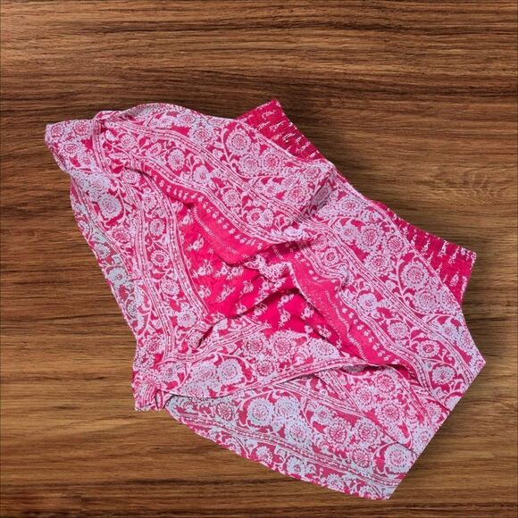 Express Red And White Flowy Mini Skirt Skort - Picture 2 of 5